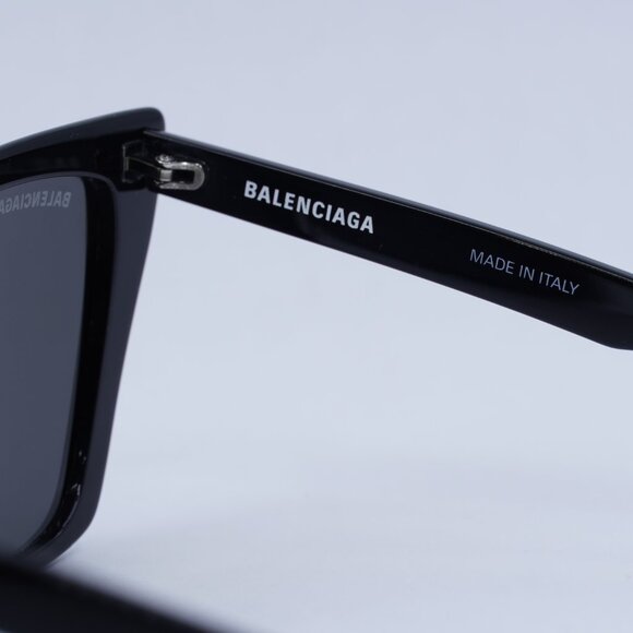 New Balenciaga BB0046S 001 Sunglasses - Black Frame, Grey Lenses main image 13
